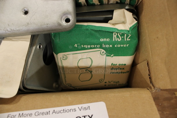 ALL ONE MONEY! Lot of Various Metal Outlet Covers! Includes 4x4. (Room 108) - Image 3 of 4
