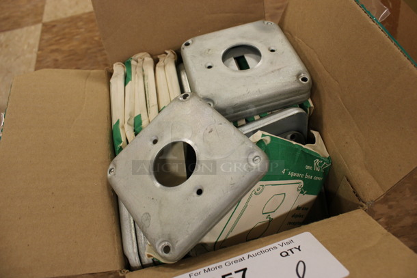 ALL ONE MONEY! Lot of Various Metal Outlet Covers! Includes 4x4. (Room 108) - Image 4 of 4