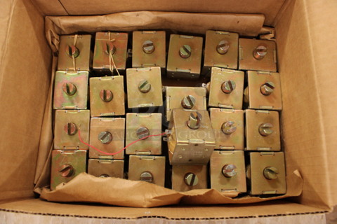 ALL ONE MONEY! Lot of Various Metal Solenoid Boxes! 2x2.5x2. (Room 108)