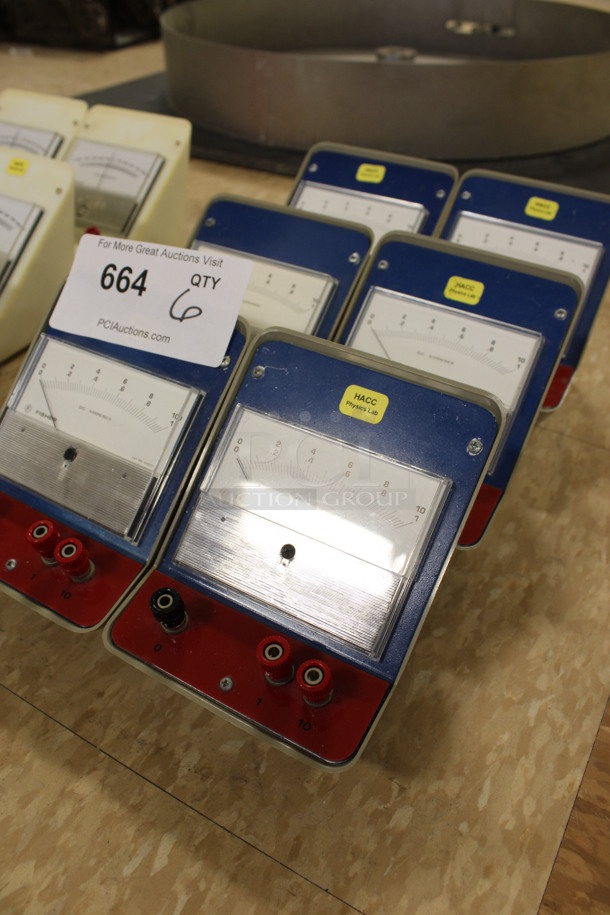 6 Fisher DC Amperes Meters. 4.5x4.5x5. 6 Times Your Bid! (Room 108) - Image 3 of 4