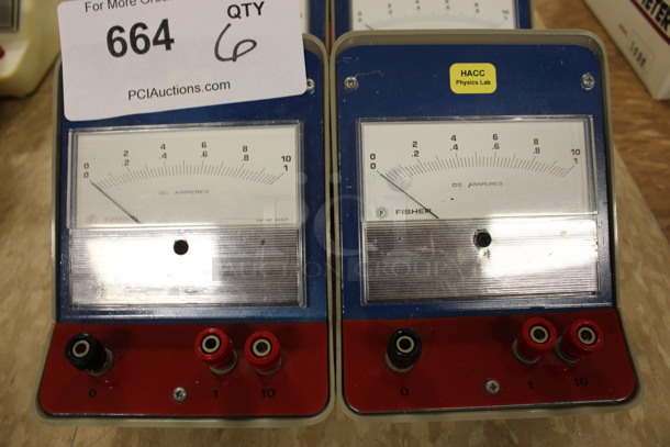 6 Fisher DC Amperes Meters. 4.5x4.5x5. 6 Times Your Bid! (Room 108) - Image 4 of 4