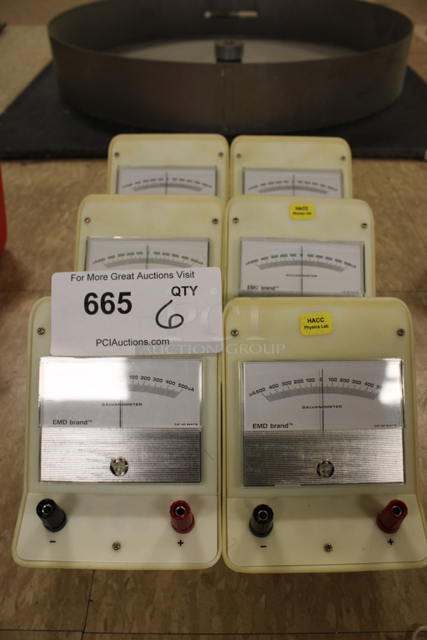 6 EMD Galvanometer Meters. 4.5x4.5x5. 6 Times Your Bid! (Room 108)