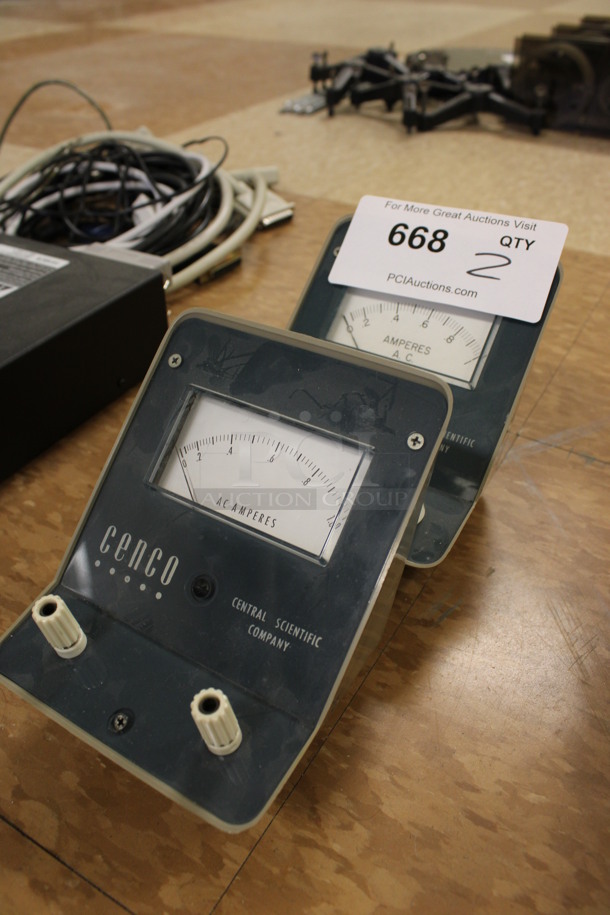 2 Cenco AC Amperes Meters. 4.5x4.5x5. 2 Times Your Bid! (Room 108) - Image 2 of 3