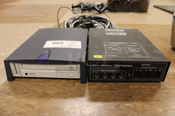 2 Various Units; Pasco Science Workshop 700 Interface and Lacie Unit. 7.5x10x2.5, 8x10x2.5. 2 Times Your Bid! (Room 108)