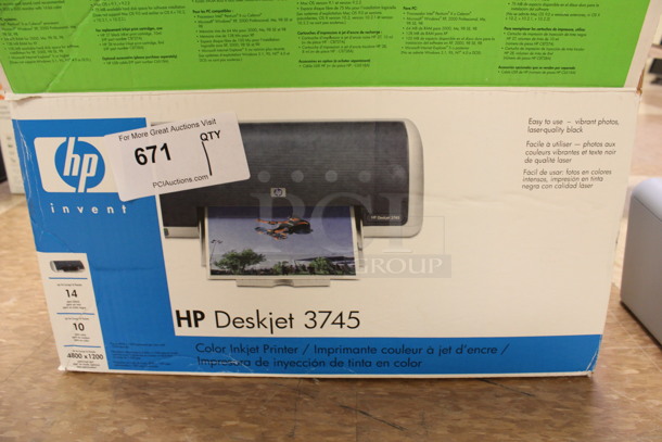 IN ORIGINAL BOX! HP Deskjet 3745 Countertop Printer. 16.5x6.5x5.5. (Room 108) - Image 5 of 5