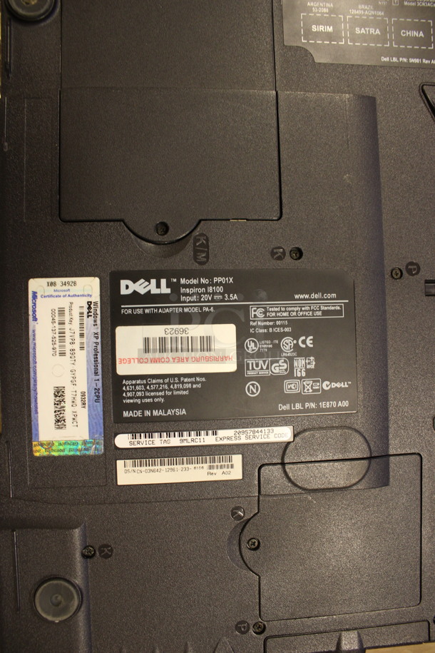 2 Laptops; Dell Model PP01X Inspiron 8100 and Gateway Model Solo 9300 1910. 15", 16". 2 Times Your Bid! (Room 108) - Image 8 of 10