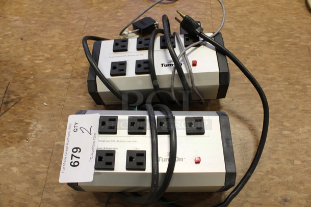 2 Turn-On Uninterruptible Power Supplies. 9.5x5x3.5. 2 Times Your Bid! (Room 108)