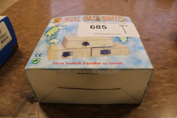 IN ORIGINAL BOX! Manual Data Switch. 6x5x2.5. (Room 108) - Image 2 of 4