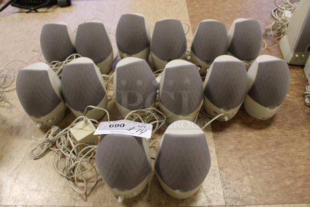 ALL ONE MONEY! Lot of 14 Labtec Speakers! 4x4.5x6. (Room 108) - Image 4 of 5