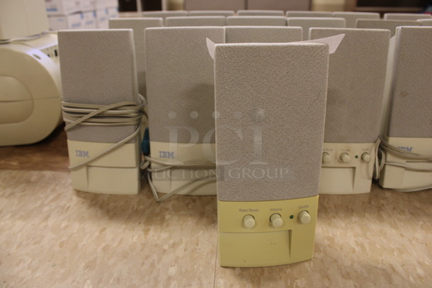ALL ONE MONEY! Lot of 19 IBM Speakers! 3x3x7. (Room 108) - Image 2 of 3