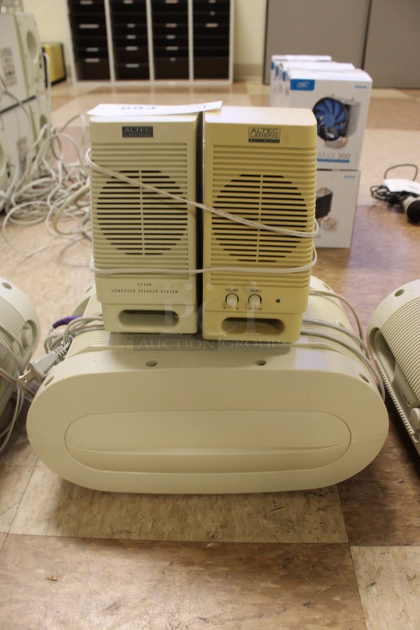 2 Sets of Suwoofer and 2 Altec Speakers. 13x8x6, 3.5x4.5x7. 2 Times Your Bid! (Room 108) - Image 2 of 3