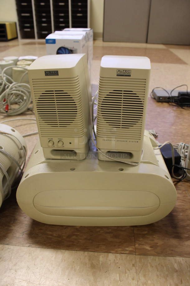 2 Sets of Suwoofer and 2 Altec Speakers. 13x8x6, 3.5x4.5x7. 2 Times Your Bid! (Room 108) - Image 3 of 3