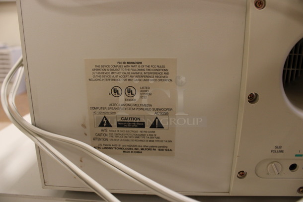5 Altec Lansing Computer Speaker System Subwoofers. 12x10x8. 5 Times Your Bid! (Room 108) - Image 4 of 5