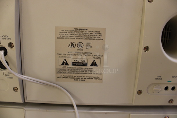 5 Altec Lansing Computer Speaker System Subwoofers. 12x10x8. 5 Times Your Bid! (Room 108) - Image 5 of 5