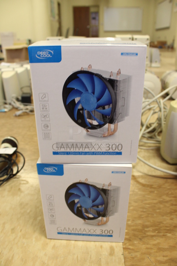 8 BRAND NEW IN BOX! Gammaxx 300 Silent Fans. 5x3x6. 8 Times Your Bid! (Room 108)