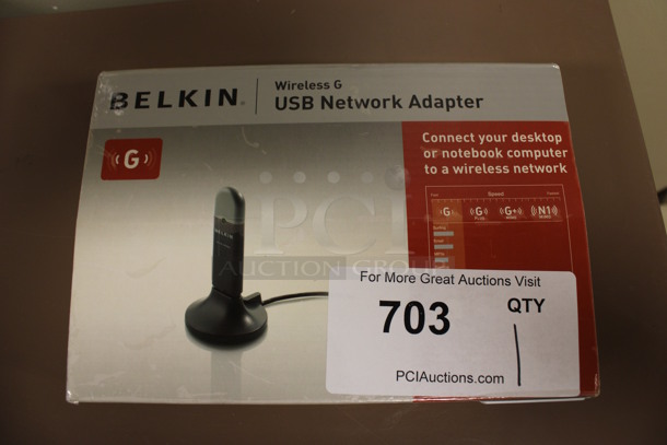 IN ORIGINAL BOX! Belkin Wireless G USB Network Adapter. 2.5x2.5x4.5. (Room 108)