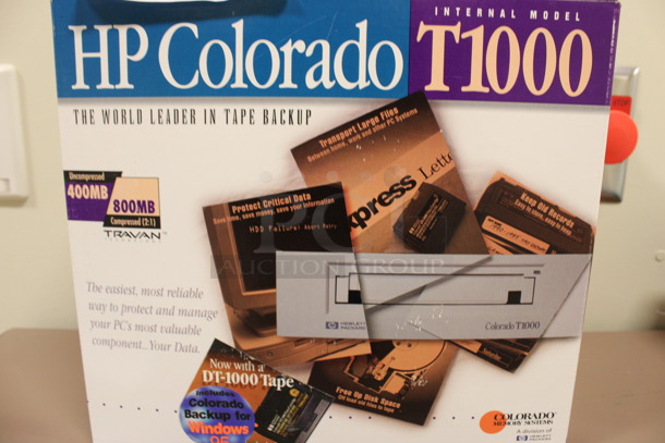 IN ORIGINAL BOX! HP Colorado T1000 Tape Backup. 6x6x2. (Room 108) - Image 2 of 3