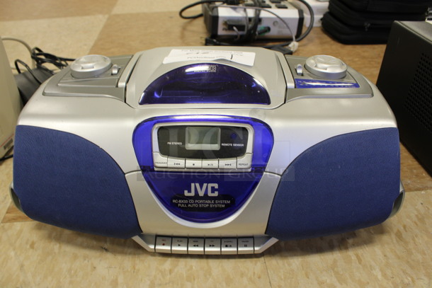 JVC RC-BX33 Countertop Portable CD Player. 16x9x6. (Room 108)
 - Image 1 of 4
