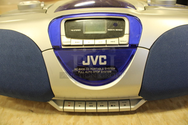 JVC RC-BX33 Countertop Portable CD Player. 16x9x6. (Room 108)
 - Image 2 of 4