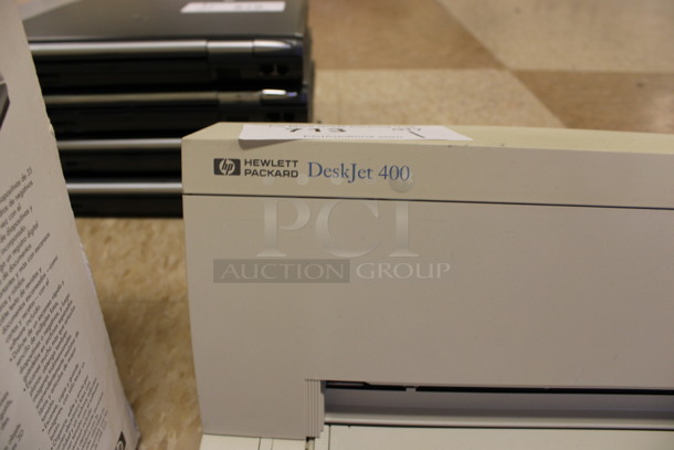 Hewlett Packard HP Deskjet 400 Countertop Printer. 14x11x7. (Room 108)
 - Image 3 of 3
