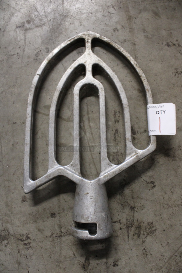Metal Commercial Paddle Attachment for Hobart Mixer. Appears To Be a 20 Quart. 8.5x3x13.5