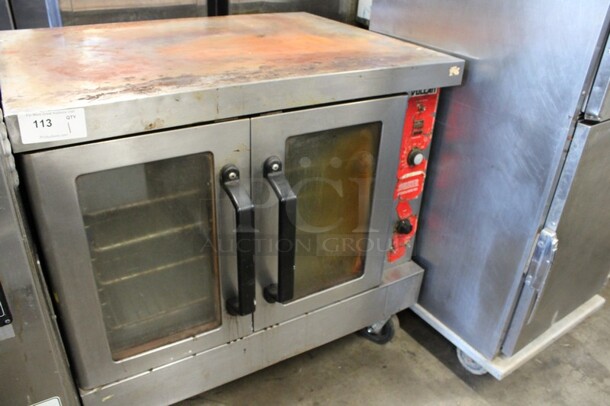 Vulcan Stainless Steel Commercial Natural Gas Powered Full Size Convection Oven w/ View Through Doors, Metal Oven Racks and Thermostatic Controls on Commercial Casters. 40.5x32x39 - Image 2 of 6