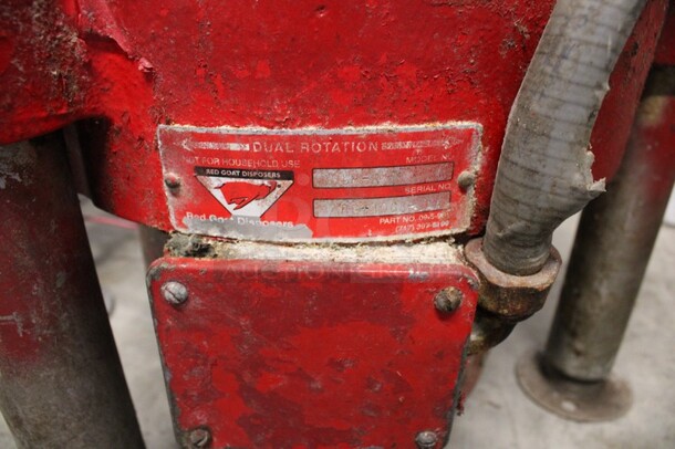 Red Goat Disposers Model B5P-R Metal Commercial Dual Rotation Garbage Disposal. 208-220 Volts, 1 Phase. 18x18x24 - Image 6 of 6