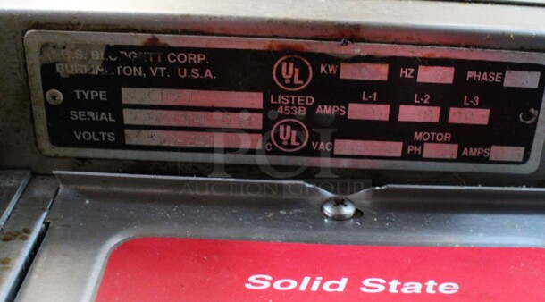 2 Blodgett Model CTB-1 Stainless Steel Commercial Electric Powered Half Size Convection Ovens w/ View Through Door and Metal Oven Racks on Commercial Casters. Missing Top Control Panel. 220-240 Volts, 3 Phase. 32x27x74. 2 Times Your Bid! - Image 10 of 10
