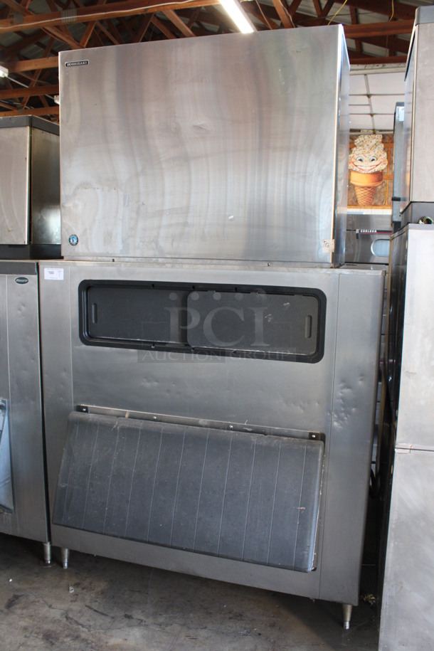 Hoshizaki Model KM-1900SRJ3 Stainless Steel Commercial Ice Machine Head on Hoshizaki Model B-1500SS Stainless Steel Commercial Ice Bin. 208/230 Volts, 3 Phase. 60x43x98.5 - Image 9 of 10