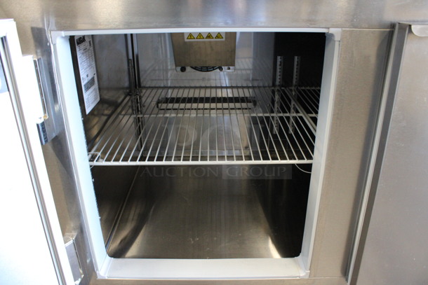 Kairak Model KBP-91S Stainless Steel Commercial Prep Table w/ Over Shelf on Commercial Casters. 115 Volts, 1 Phase. 91x34x58. Tested and Working! - Image 7 of 10