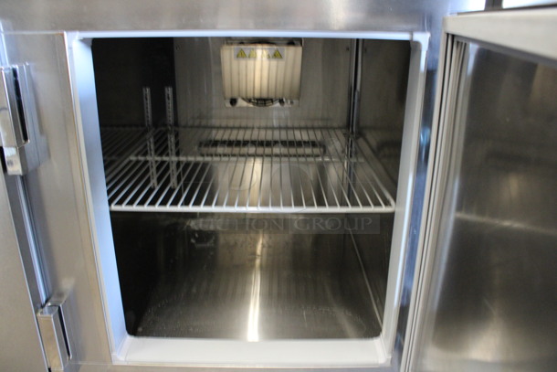 Kairak Model KBP-91S Stainless Steel Commercial Prep Table w/ Over Shelf on Commercial Casters. 115 Volts, 1 Phase. 91x34x58. Tested and Working! - Image 10 of 10