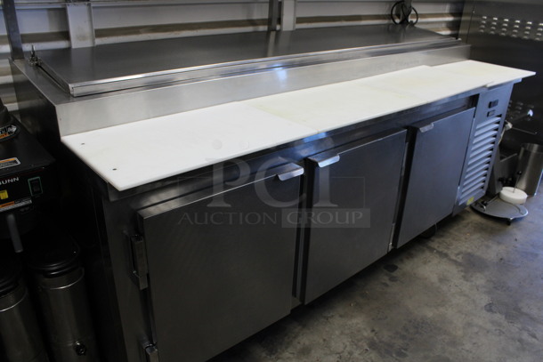 Kairak Model KBP-91S Stainless Steel Commercial Prep Table w/ Over Shelf on Commercial Casters. 115 Volts, 1 Phase. 91x34x58. Tested and Working! - Image 5 of 9