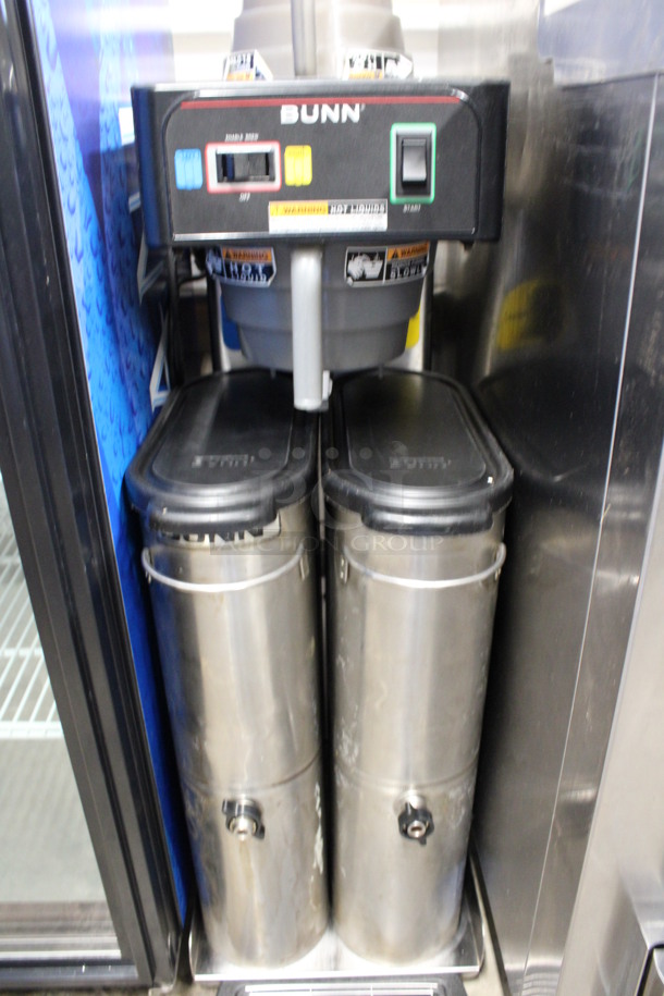 2016 Bunn Model TB6Q Stainless Steel Commercial Countertop Iced Tea Machine w/ 2 Stainless Steel Beverage Dispensers and 2 Poly Brew Baskets. 120 Volts, 1 Phase. 12x24x35 - Image 3 of 5