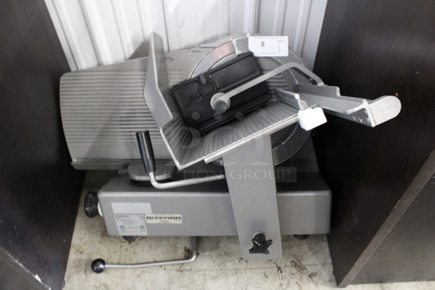 2014 Bizerba Model GSP HD Stainless Steel Commercial Countertop Meat Slicer. 120 Volts, 1 Phase. 29x24x26. Tested and Working!