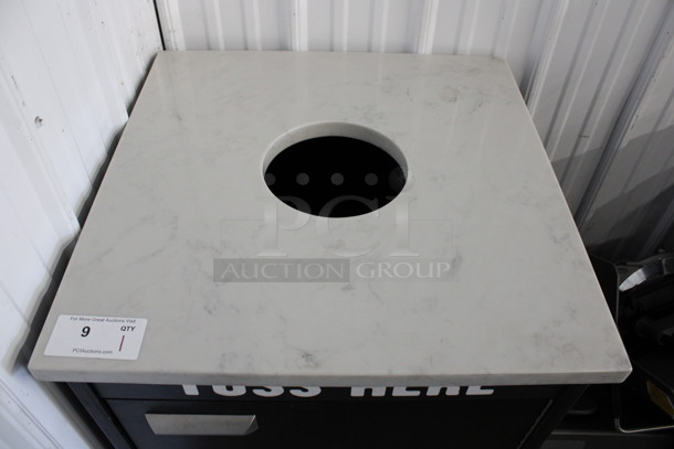 Trash Can Shell w/ Trash Deposit Hole, Front Door and Trash Can. 25x25x34 - Image 3 of 4