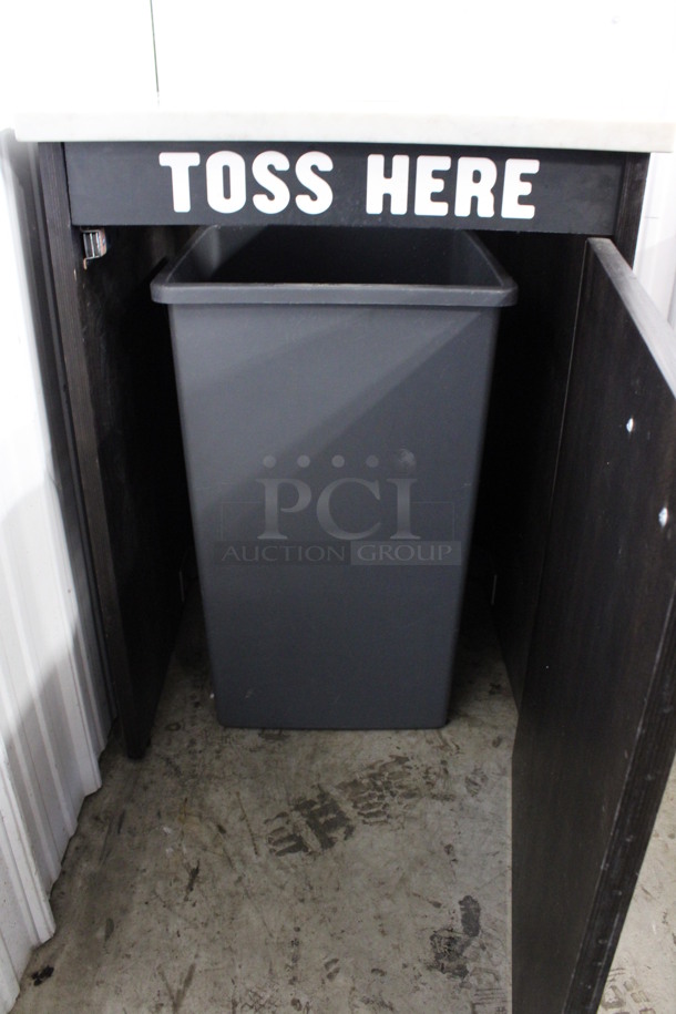 Trash Can Shell w/ Trash Deposit Hole, Front Door and Trash Can. 25x25x34 - Image 4 of 4