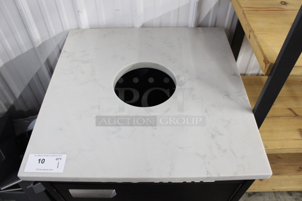 Trash Can Shell w/ Trash Deposit Hole, Front Door and Trash Can. 25x25x34 - Image 3 of 4