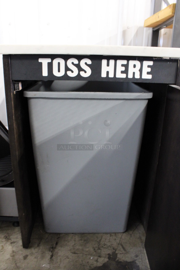 Trash Can Shell w/ Trash Deposit Hole, Front Door and Trash Can. 25x25x34 - Image 4 of 4