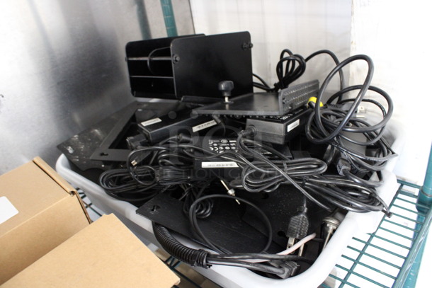 ALL ONE MONEY! Lot of Various Wires in Gray Bus Bin! - Image 2 of 4