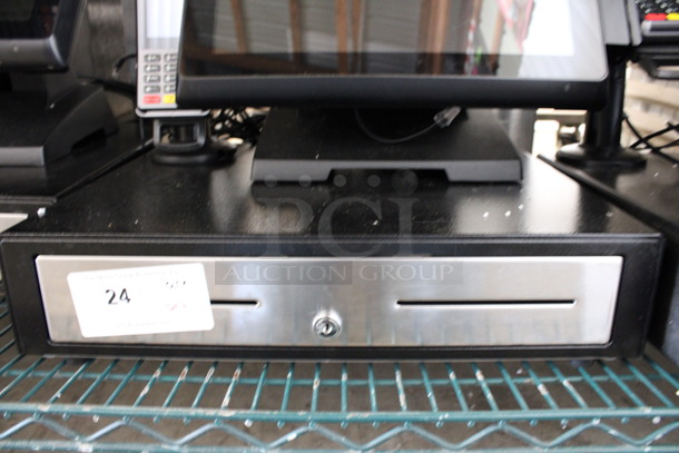 ALL ONE MONEY! Lot of Touch Dynamic 15" POS Monitor, VeriFone Credit Card Reader and Metal Cash Drawer - Image 4 of 4