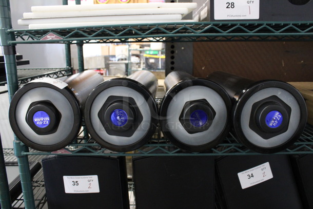 4 San Jamar Black Poly Cup Dispensers. 6.5x6.5x24. 4 Times Your Bid!