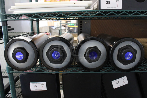 4 San Jamar Black Poly Cup Dispensers. 6.5x6.5x24. 4 Times Your Bid! - Image 1 of 4
