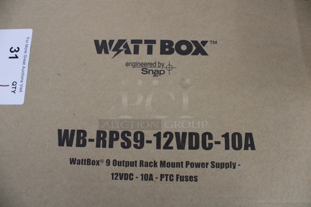 BRAND NEW IN BOX! Wattbox Model WB-RPS9-12VDC-10A 9 Output Rack Mount Power Supply. 18x10x2 - Image 4 of 4