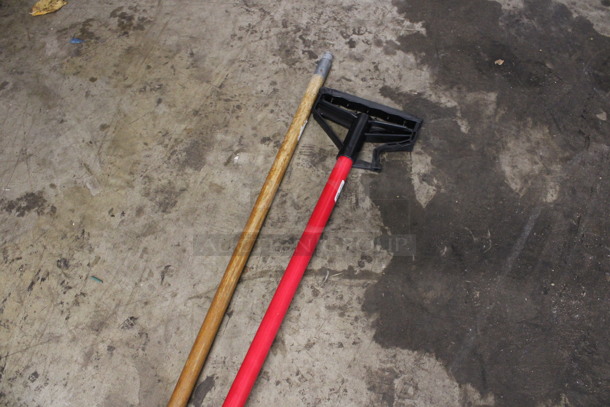 ALL ONE MONEY! Lot of 2 Mop Handles! 60" - Image 2 of 2