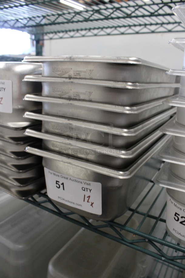 12 Stainless Steel 1/3 Size Drop In Bins. 1/3x4. 12 Times Your Bid! - Image 3 of 3