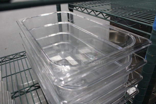 ALL ONE MONEY! Lot of 4 Poly Clear 1/3 Size Drop In Bins! 1/3x6 - Image 3 of 3