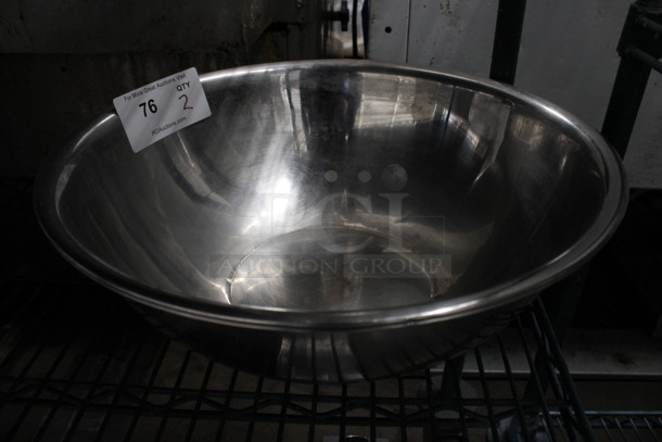 2 Metal Bowls. 16.5x16.5x5.5. 2 Times Your Bid! - Image 1 of 2
