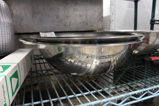 2 Metal Colanders. 16.5x16.5x5.5. 2 Times Your Bid! - Image 2 of 3