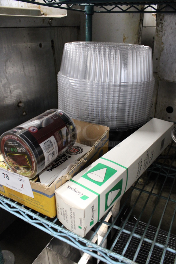 ALL ONE MONEY! Lot of Various Items Including Plastic To Go Containers and Roll Up Keyboard! - Image 2 of 3