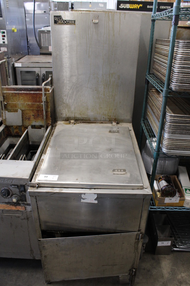 Baxter Model SP155G-M1826 Stainless Steel Commercial Natural Gas Powered Floor Style Donut Fryer. 70,000 BTU. 25.5x40x67.5
